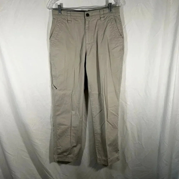 Columbia Pants Men's 30 x 29 Beige Snap Button Close Side Zip Pocket - Picture 1 of 11